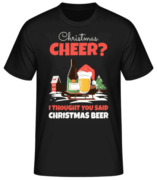Aperçu: Christmas Beer - T-shirt standard Homme - Noir - Devant
