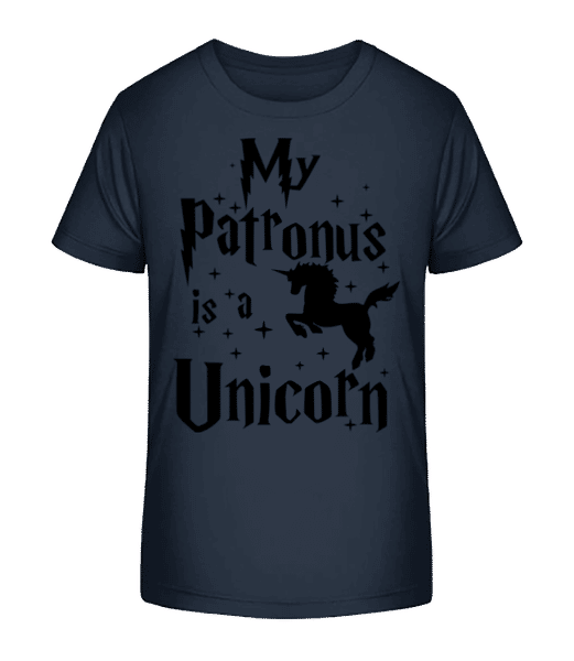 Vorschau: My Patronus Is A Unicorn - Kinder Bio T-Shirt Stanley Stella 2.0 - Marine - Vorne