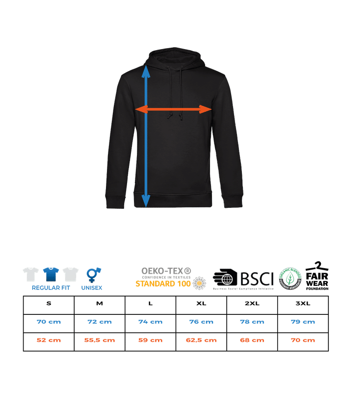 Náhľad: Disney - Lilo & Stitch - Stitch Xmas Lights - Vianoce - Pánske Mikiny s kapucňou - Veľkostná tabuľka