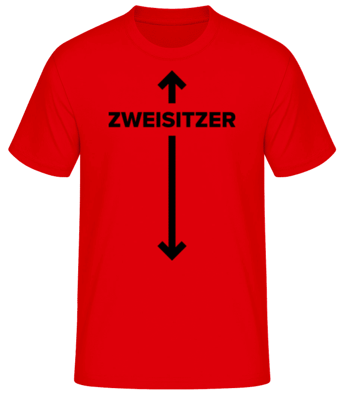 Vorschau: Zweisitzer - Männer T-Shirt B&C - Rot - Vorne