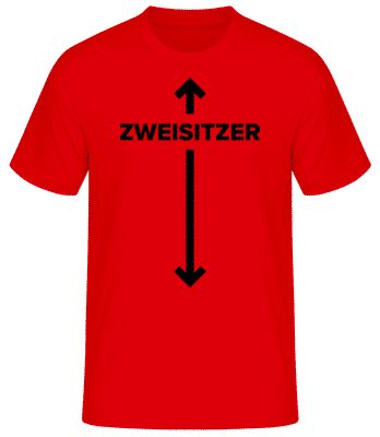 Zweisitzer - Männer T-Shirt B&C - Rot - Vorne