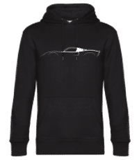 'Ford GT40' Silhouette - Pánská standardní mikina s kapucí - Černá - Napřed