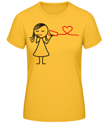 Ligne téléphonique femme - T-shirt standard Femme - Jaune doré - Devant