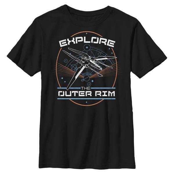 Aperçu: Star Wars - High Republic - Logo Explore Outer Rim - Enfant T-shirt - Noir - Devant