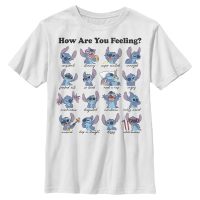 Disney - Lilo & Stitch - Stitch Moods - Niños Camiseta - Blanco - delante