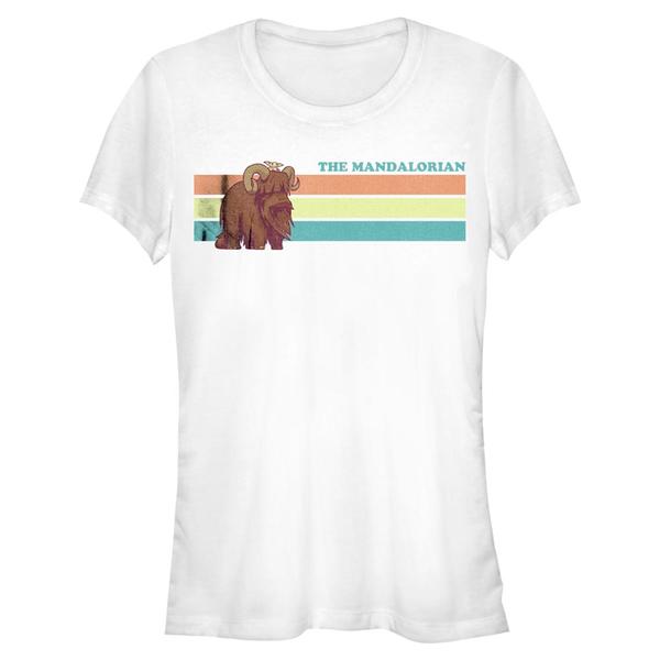 Preview: Star Wars - The Mandalorian - Grogu & Bantha Bantha Ride - Women's T-Shirt - White - Front
