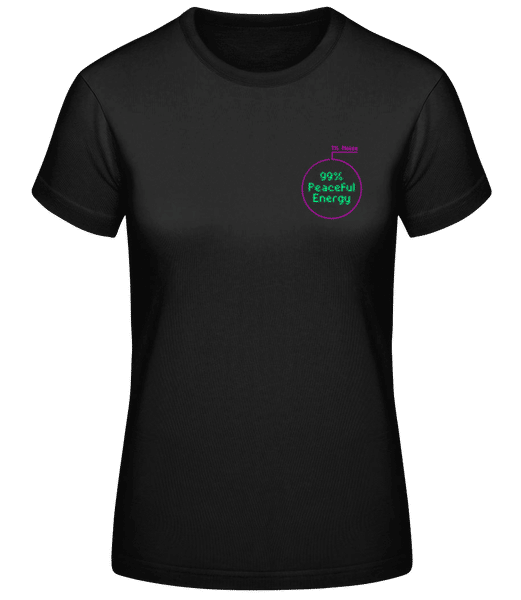 Aperçu: Y2K 99% Peaceful Energy - T-shirt femme B&C - Noir - Devant