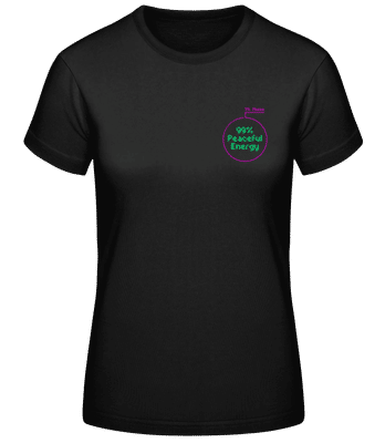 Y2K 99% Peaceful Energy - T-shirt femme B&C - Noir - Devant