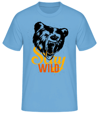 Stay Wild Red Orange - Men's Basic T-Shirt - Light blue - Front