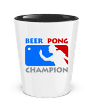 Beer Pong Champion - Dvojfarebný panák - Čiernobiela - Predné