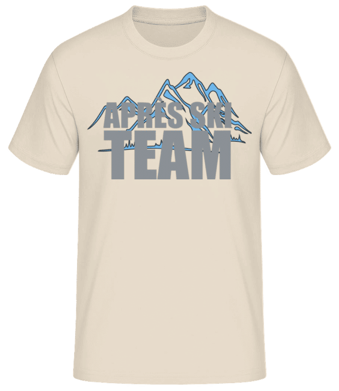 Vorschau: Après Ski Team - Männer Basic T-Shirt - Creme - Vorne
