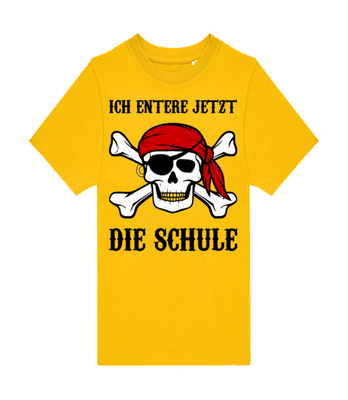Ich Entere Jetzt Die Schule - Kinder T-Shirt B&C - Gelb - Vorne