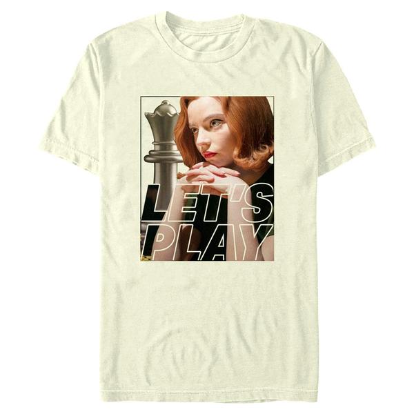 Preview: Netflix - The Queen's Gambit - Beth Harmon Let's Play - Men's T-Shirt - Cream - Front