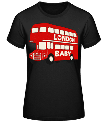 London City Transport Red Bus Baby - Dámske basic tričko - Čierna - Predné