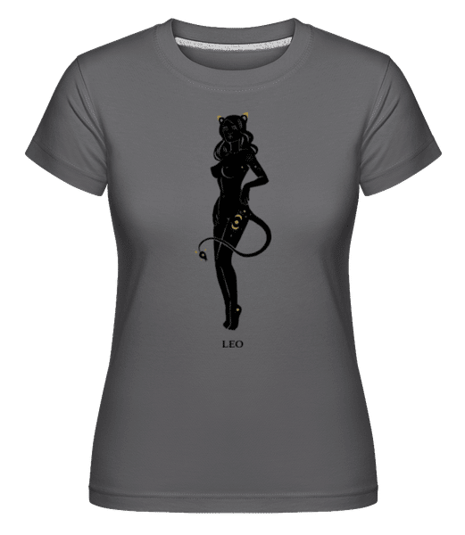 Preview: Female Zodiac Sign Leo - Shirtinator Women's T-Shirt - Anthracite - Front