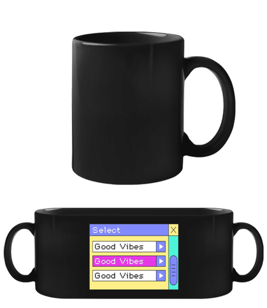 Aperçu: Select Good Vibes - Tasse Noire - Noir - Devant