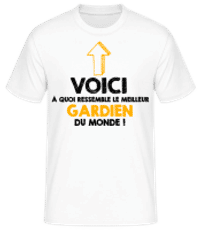 Le Meilleur Gardien Du Monde - T-shirt homme B&C - Blanc - Devant