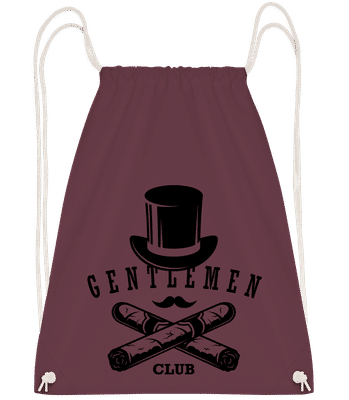 Gentlemen Club - Drawstring batoh so šnúrkami - Bordeaux - Predné
