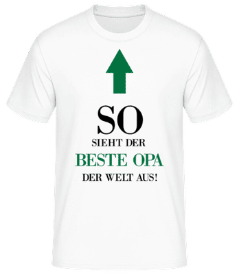 Der Beste Opa Der Welt - Männer Basic T-Shirt - Weiß - Vorne