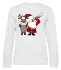 Weihnachtsparty - Frauen Standard Pullover - Weiß - Vorne