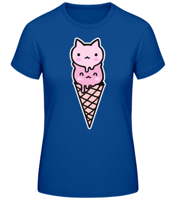 Little Kitten Ice Creme - Camiseta básica de mujer - Azul real - delante