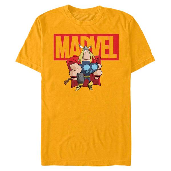 Aperçu: Marvel - Avengers - Thor Brick - Homme T-shirt - Jaune doré - Devant