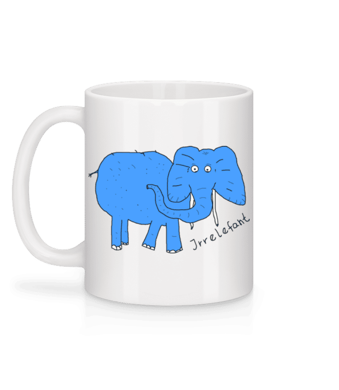 Vorschau: Irrelefant - Tasse - Weiß - Hinten