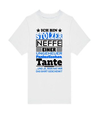Stolzer Neffe einer Tante - Kinder T-Shirt B&C - Weiß - Vorne