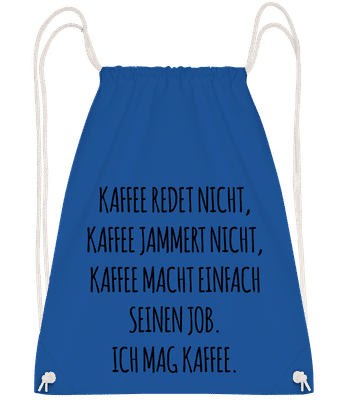 Ich Mag Kaffee - Turnbeutel - Royalblau - Vorn
