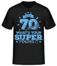 70 Years Super Power - Camiseta para hombre B&C - Negro - delante