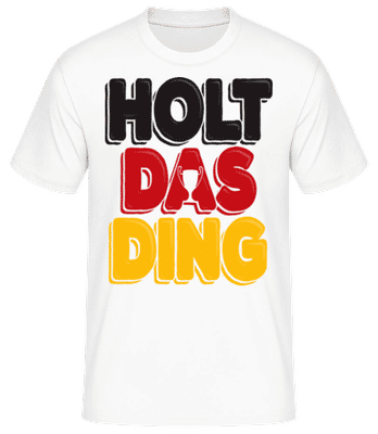 Holt Das Ding Dreifarbig - Männer Basic T-Shirt - Weiß - Vorne