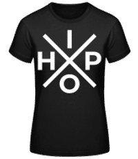 Hip Hop - Frauen Basic T-Shirt - Schwarz - Vorne