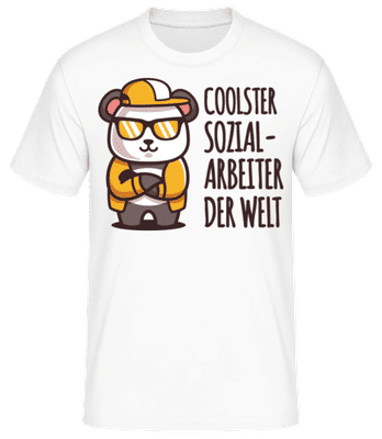 Coolster Sozialarbeiter Der Welt - Männer Basic T-Shirt - Weiß - Vorne