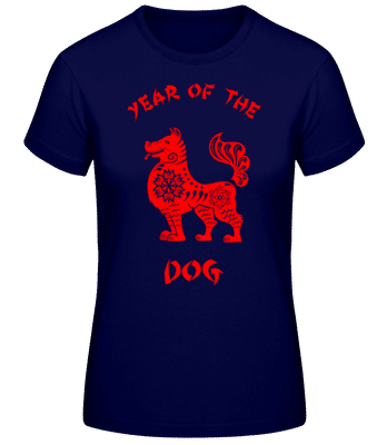 Chinese Zodiac Year Of The Dog - T-shirt standard Femme - Bleu marine - Devant