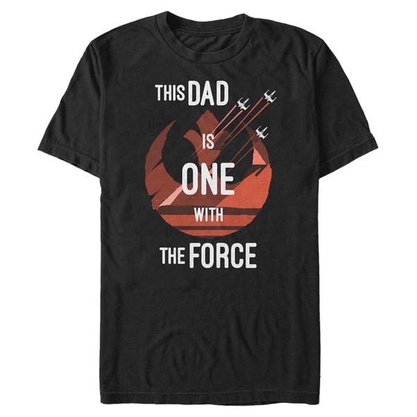 Preview: Star Wars - Rebel Dad Force One - Father's Day - Men's T-Shirt - Black - Front