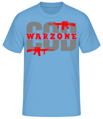 Call Of Duty Warzone - Männer Basic T-Shirt - Hellblau - Vorne