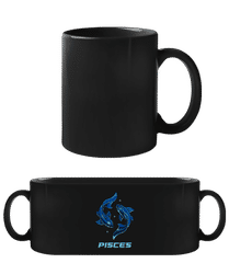 Mecha Robotic Zodiac Sign Pisces · Čierny hrnček