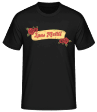 Luus Meitli - Männer Basic T-Shirt - Schwarz - Vorne