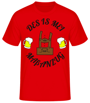 Des Is Mei Maßanzug - Männer Basic T-Shirt - Rot - Vorne