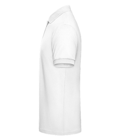 Rythme cardiaque de golf - Polo en piqué fin pour hommes - Blanc - Gauche