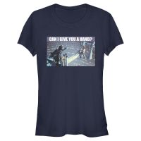 Star Wars - Luke & Vader Can I Give You A Hand - Frauen T-Shirt - Marine - Vorne