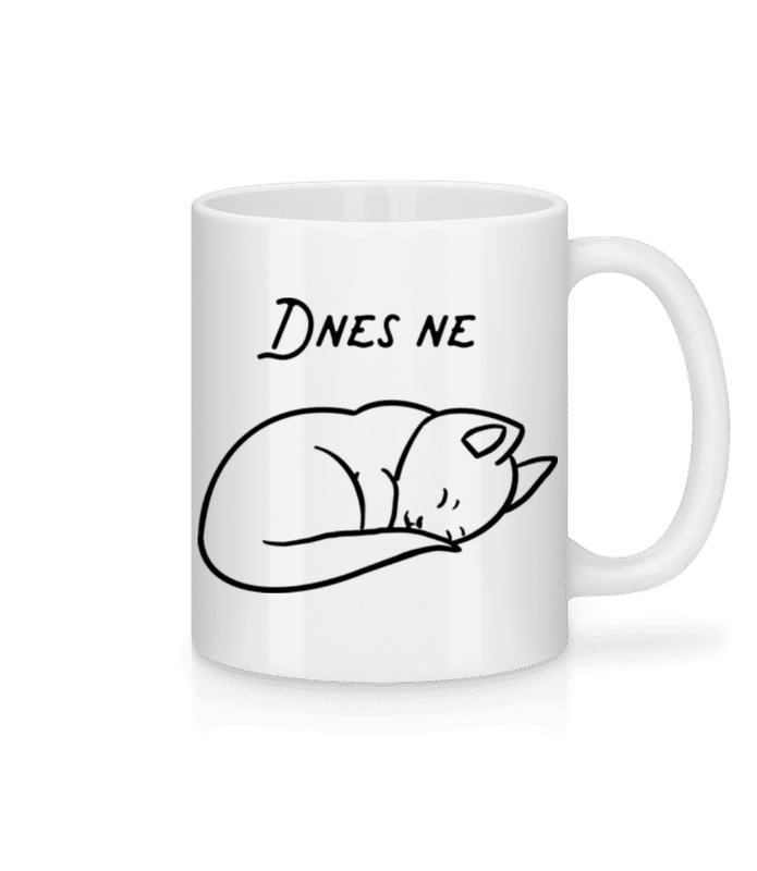 Náhled: Dnes Ne - Keramický hrnek - Bílá - Napřed