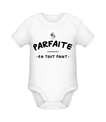 Parfaite En Tout Point - Body manches courtes bio - Blanc - Devant