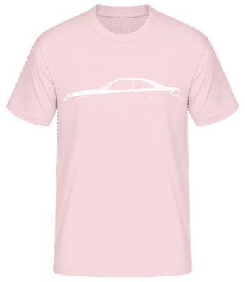 'Mercedes-Benz CLK W209' Silhouette - Männer Basic T-Shirt - Rosa - Vorne