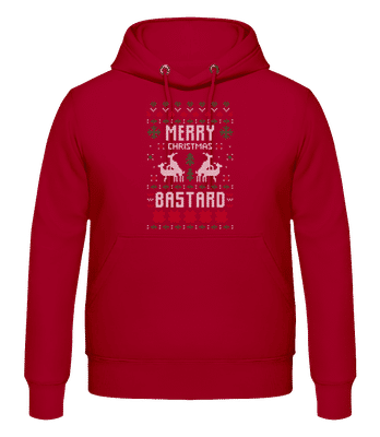 Merry Christmas Bstrd - Men's Hoodie - Berry - Front