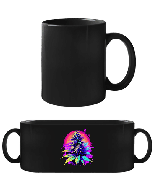 Aperçu: Cannabis Purple Haze - Tasse Noire - Noir - Devant