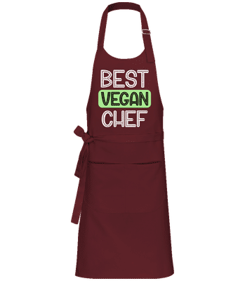 Best Vegan Chef - Professional Apron - Bordeaux - Front
