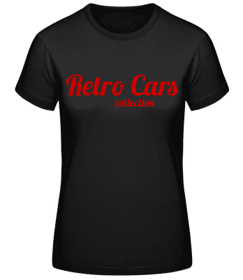 Retro Cars Collection - T-shirt femme B&C - Noir - Devant