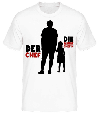 Die Wahre Chefin - Männer Basic T-Shirt - Weiß - Vorne