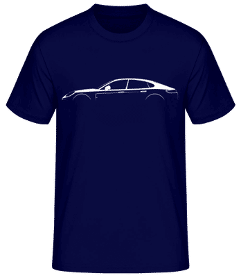'Porsche Panamera S 971' Silhouette - Männer Basic T-Shirt - Marine - Vorne